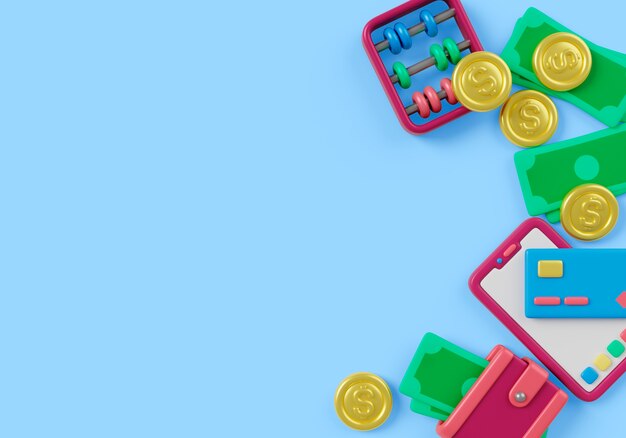 Renderização em 3D do fundo financeiro
