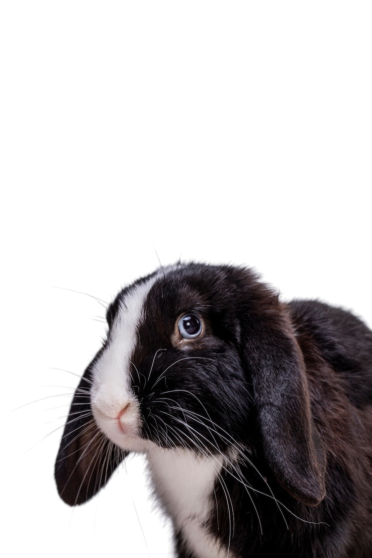 PSD grátis retrato de animal de estimação coelho fofo