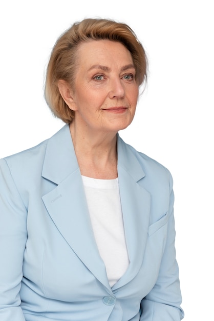 Retrato de estúdio de mulher idosa