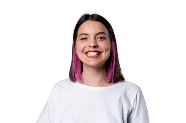 Retrato de estúdio de uma jovem adolescente