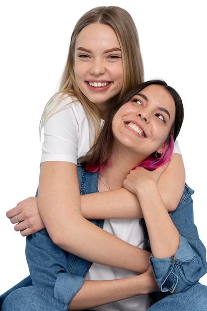 Retrato de meninas adolescentes isoladas