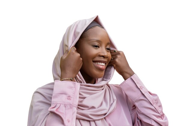 Retrato de mulher usando hijab