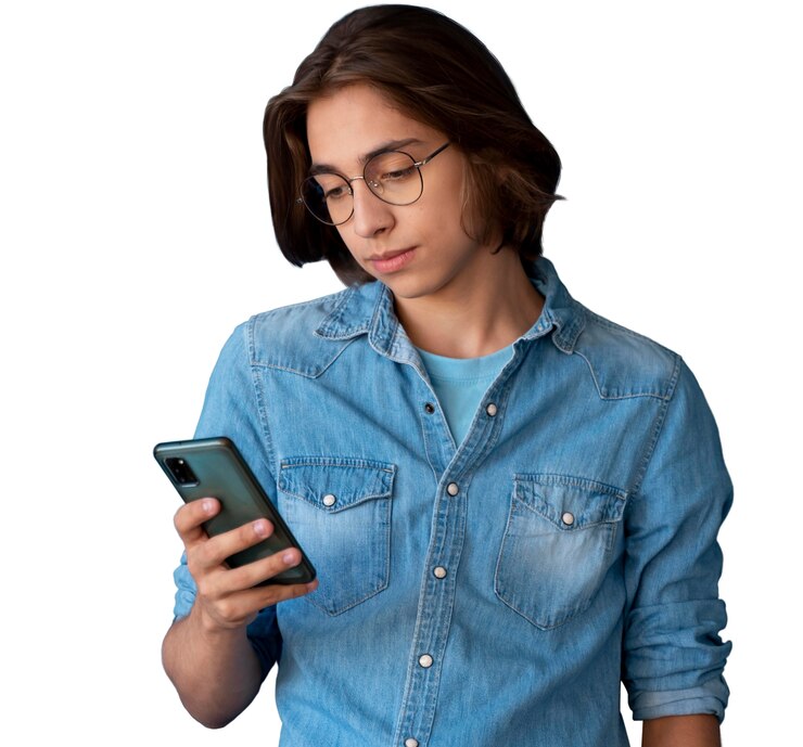 PSD grátis retrato de um adolescente isolado