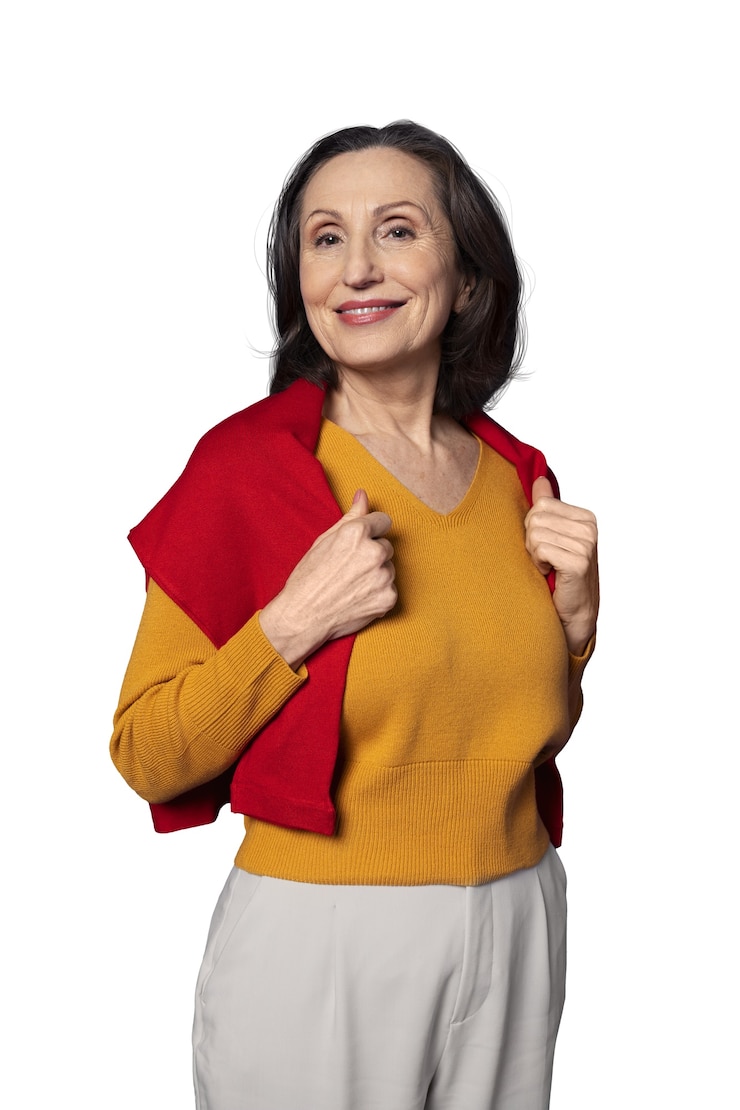 PSD grátis retrato de uma mulher idosa