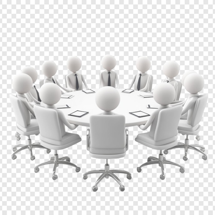 PSD grátis reunião de negócios renderização 3d de uma reunião corporativa
