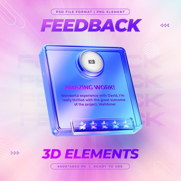 Revisão de feedback holográfico e classificação por estrelas para o modelo de design de mídia social