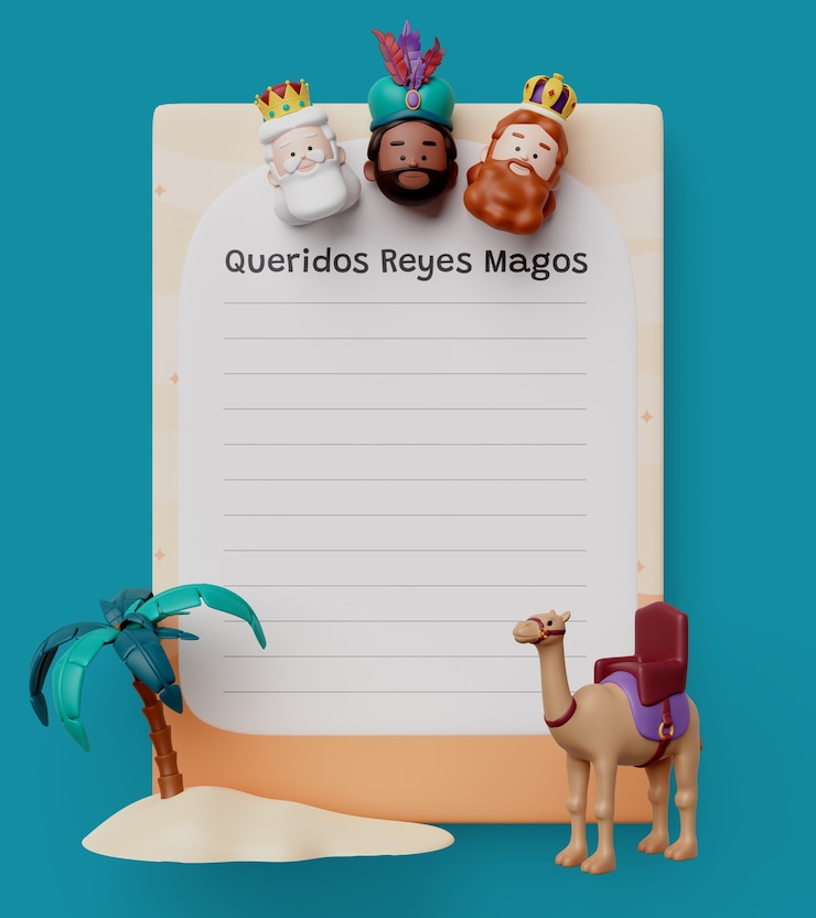 PSD grátis reyes magos fundo de bandeira em branco vertical
