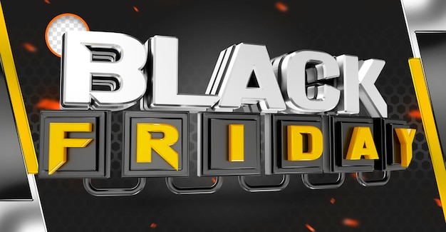 PSD grátis rótulo psd 3d promoção realista da black friday oferece campanhas no brasil