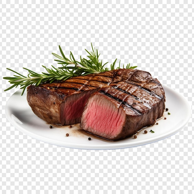 Saboroso bife de filé grelhado png isolado em fundo transparente