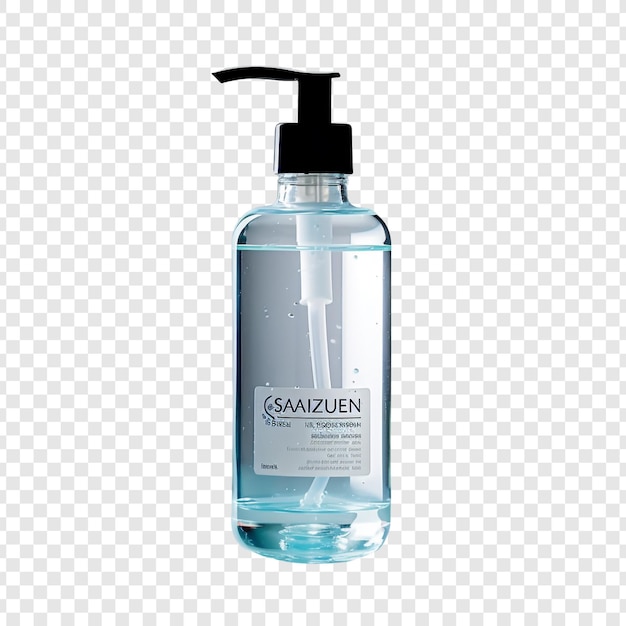 Sanitizador de mãos garrafa isolada em fundo transparente