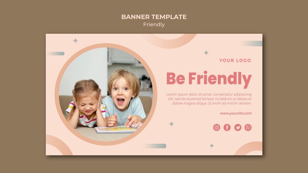 Seja um modelo de banner amigável