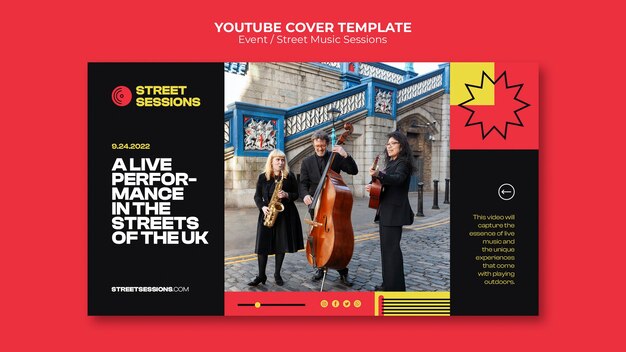 Sessões de música de rua capa do youtube