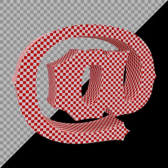 Símbolo em renderização 3d