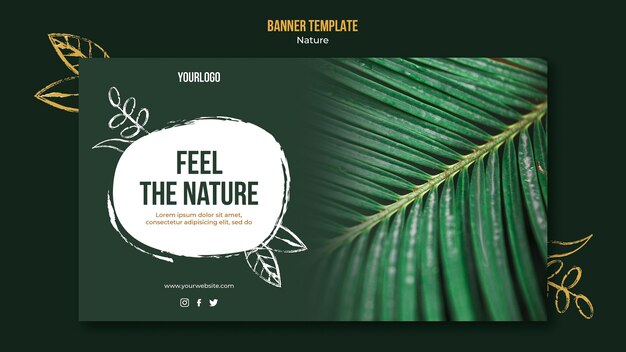 Sinta o banner horizontal do evento da natureza