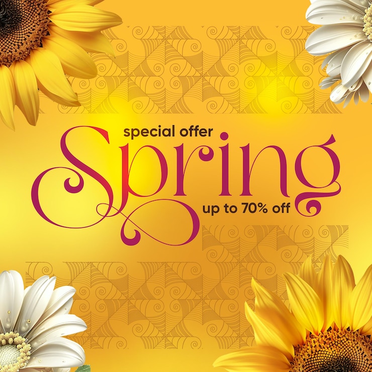 PSD grátis social media feed oferta especial de primavera