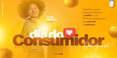 PSD grátis social media psd em português brasil semana do consumidor dia do consumidor no brasil
