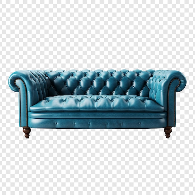 PSD grátis sofá conforto azul luxuoso png isolado em fundo transparente