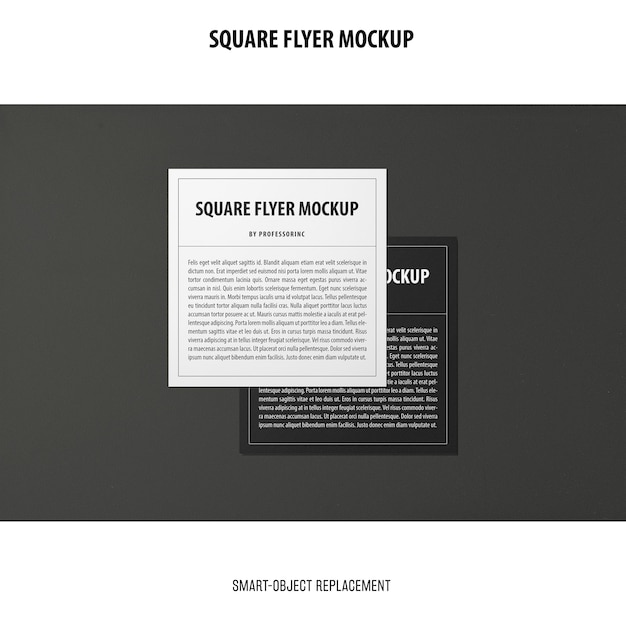 PSD grátis square flyer mockup