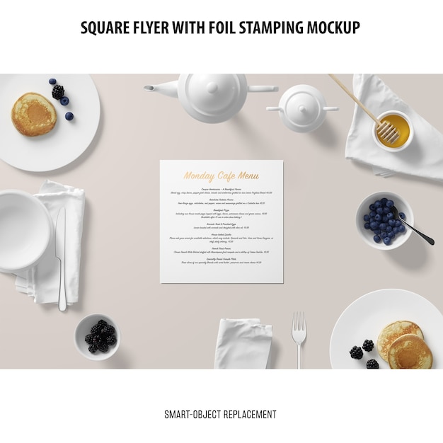 Square flyer mockup