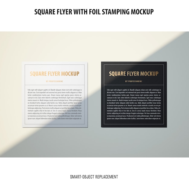 PSD grátis square flyer mockup