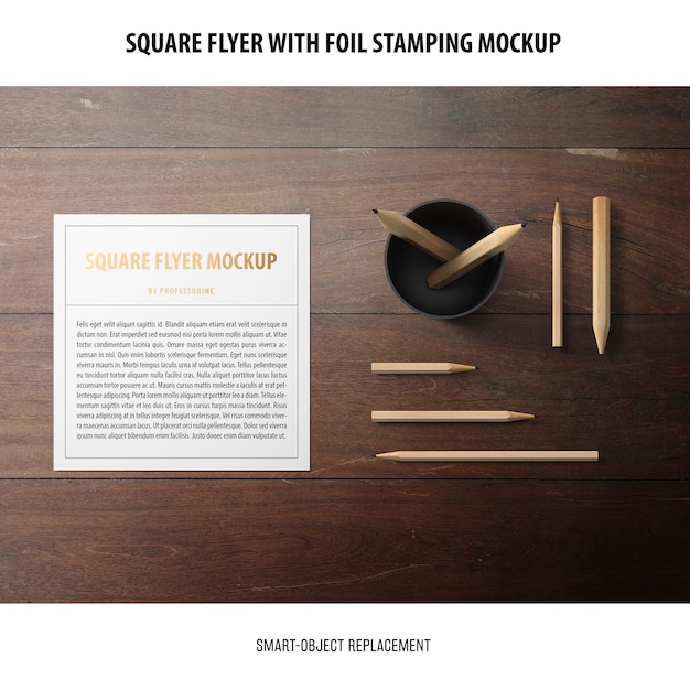 Square flyer mockup