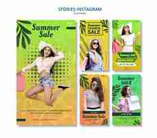 PSD grátis stories instagram summer sale