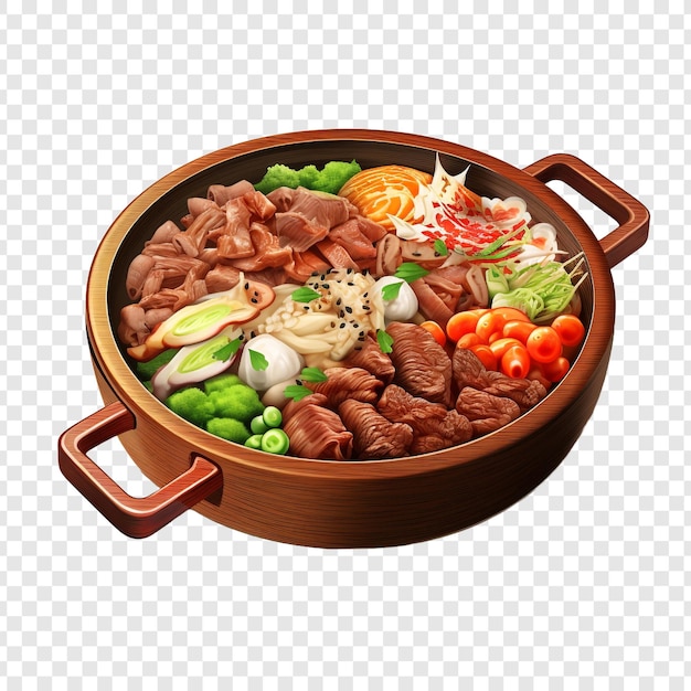 Sukiyaki isolado em fundo transparente