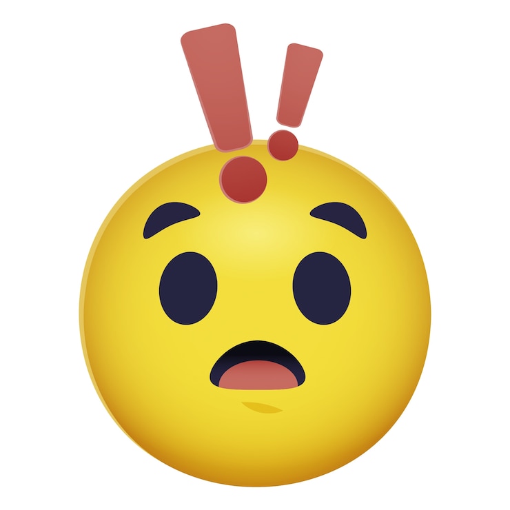 PSD grátis surprised emoji symbol illustration