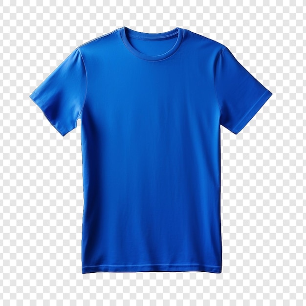 T-shirt com cor azul isolada em fundo transparente