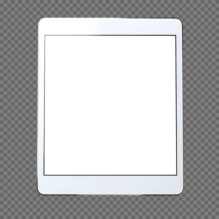 PSD grátis tablet de computador psd branco com modelo de tela em branco