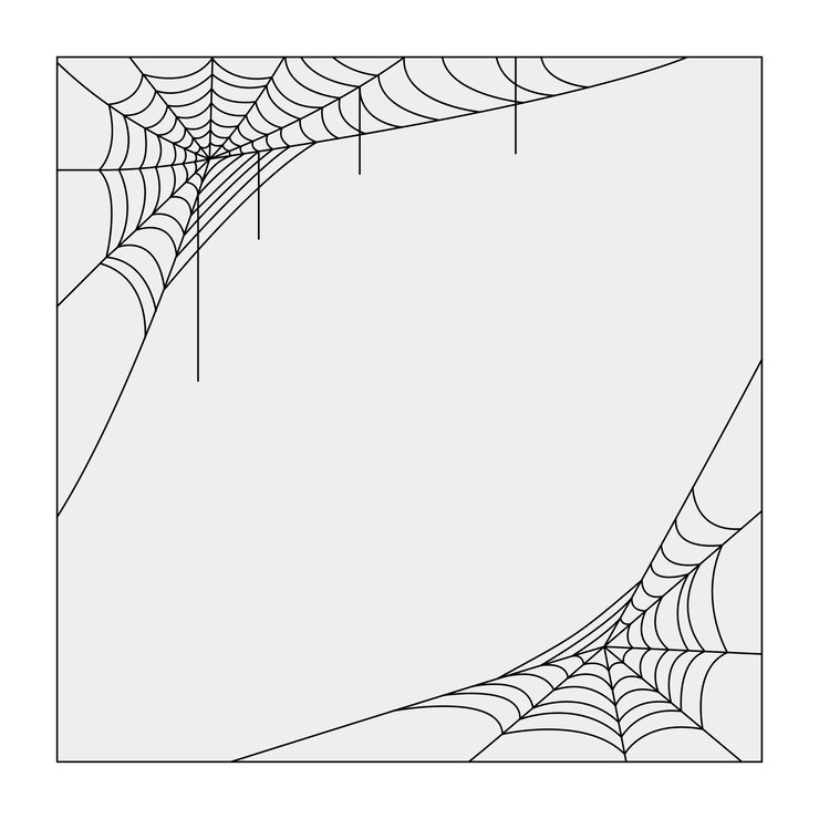PSD grátis teia de aranha monocromática