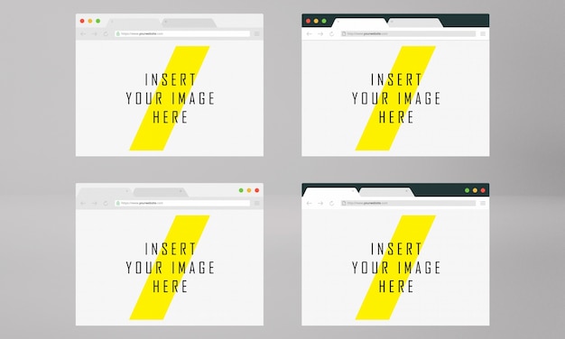 PSD grátis tela do navegador mock up