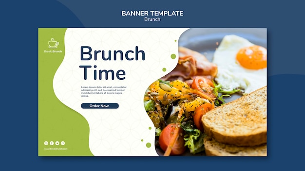 Tema de brunch para o conceito de modelo de banner