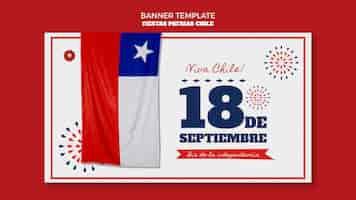 PSD grátis tema do banner do dia internacional do chile