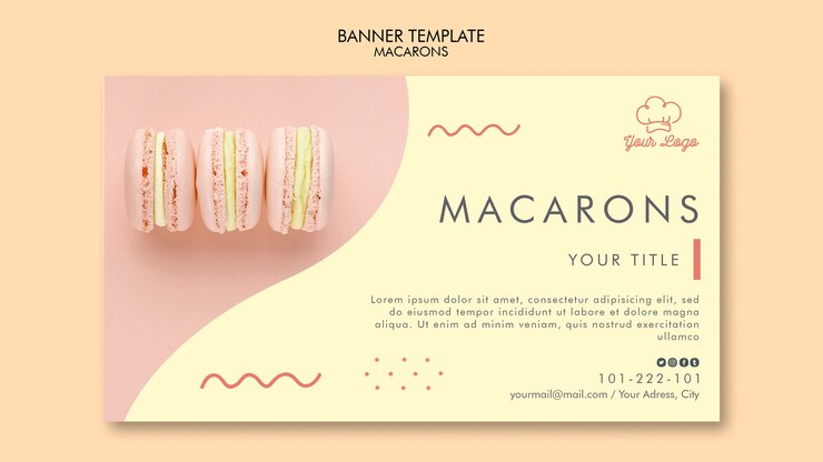 PSD grátis tema do modelo de banner de macarons