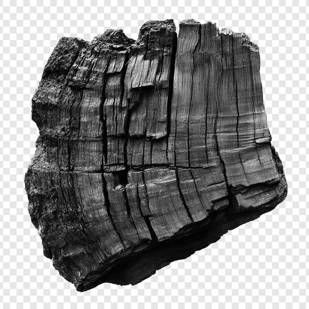 Textura de carvão preto e branco Fotografia de madeira queimada