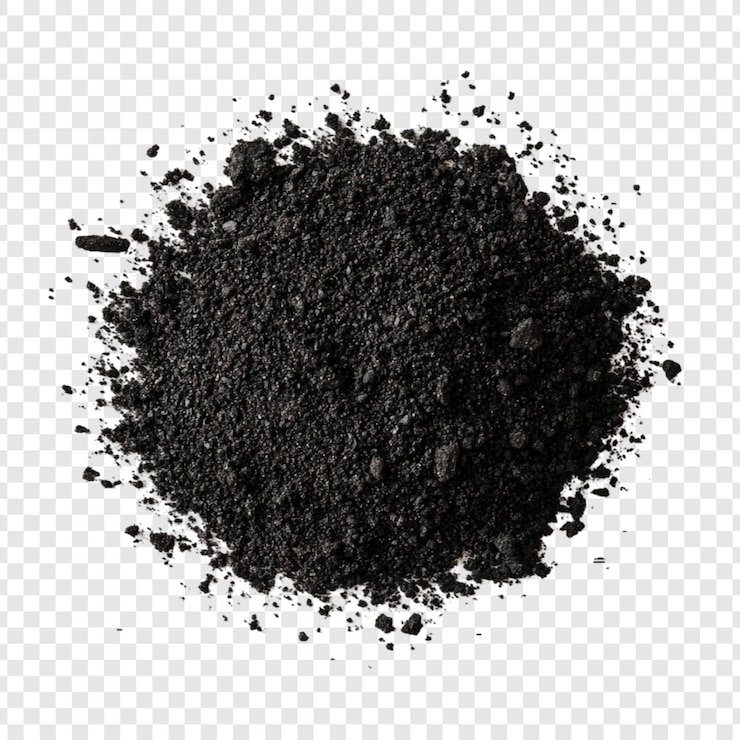PSD grátis textura do solo escuro uma visão em close-up da rica terra negra