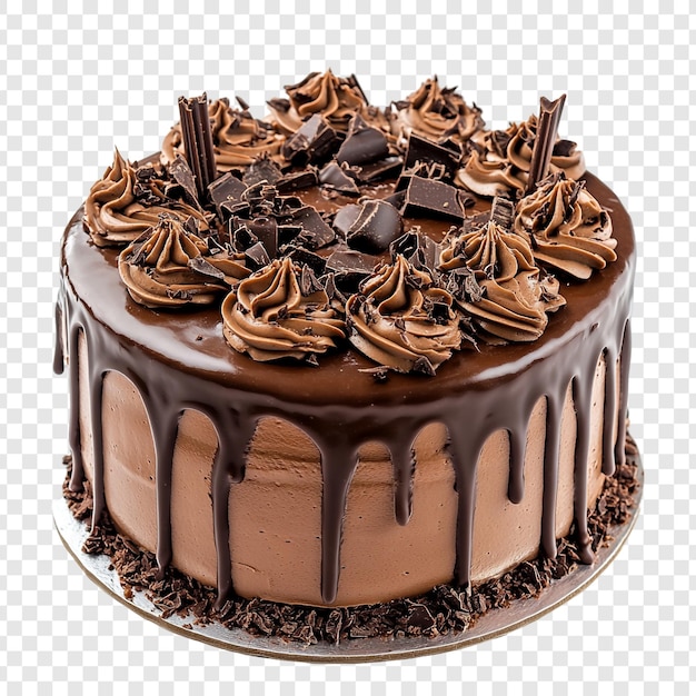 Torta de chocolate decadente Uma sinfonia de castanho