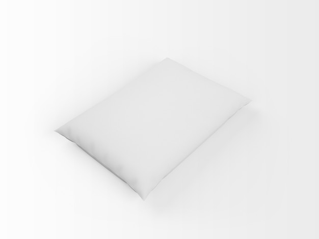 travesseiro branco em branco realista