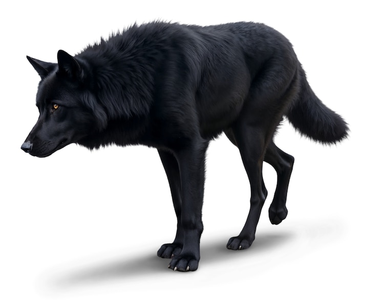 PSD grátis um belo lobo isolado.