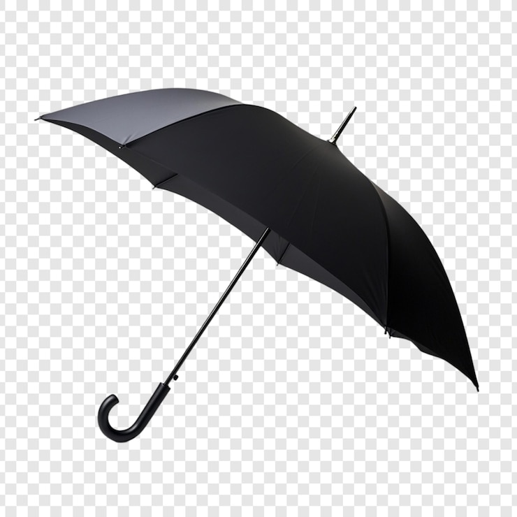 PSD grátis um elegante guarda-chuva preto, um acessório clássico para a chuva