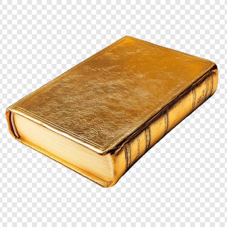 PSD grátis um luxuoso livro de ouro um tesouro de conhecimento