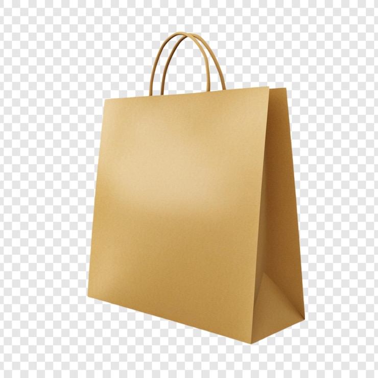 PSD grátis um simples saco de papel castanho pronto para dar presentes ou fazer compras
