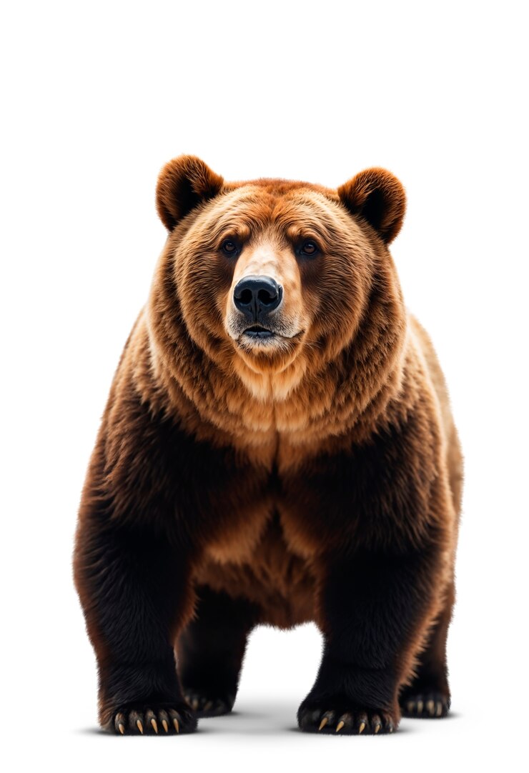 PSD grátis um urso adorável isolado.