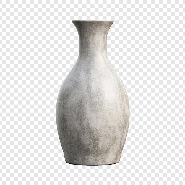 PSD grátis um vaso cinzento isolado em fundo transparente
