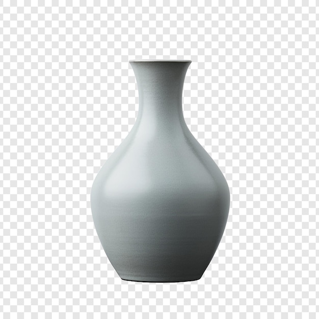 PSD grátis um vaso cinzento isolado em fundo transparente