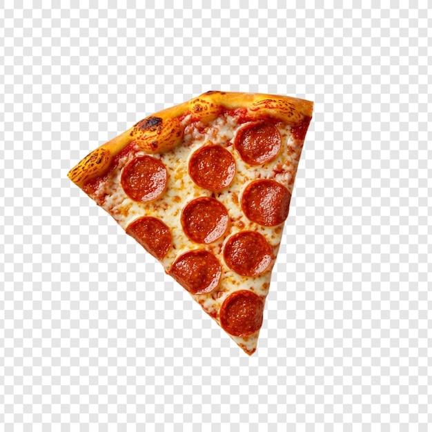 Uma deliciosa fatia de pizza de pepperoni