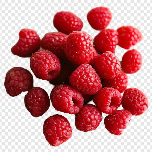 Uma deliciosa pilha de framboesas