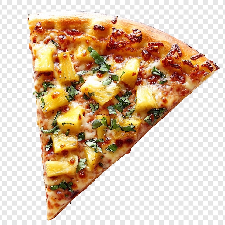 PSD grátis uma fatia de pizza havaiana, um deleite delicioso