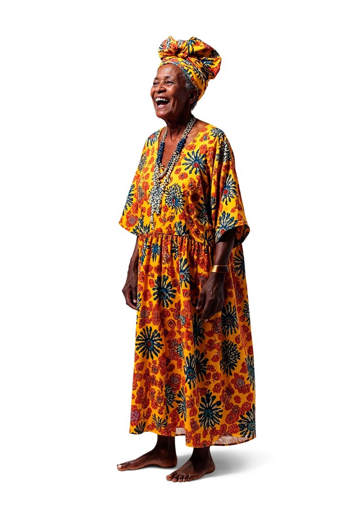 PSD grátis uma mulher velha e bonita a posar.